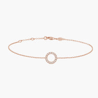 BRACELET MAGIC TOUCH OR ROSE MOTIF CERCLE