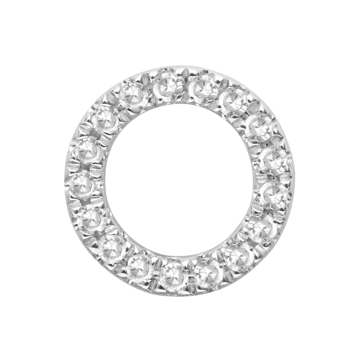 BOUCLES D OREILLES MAGIC TOUCH OR BLANC MOTIF CERCLE