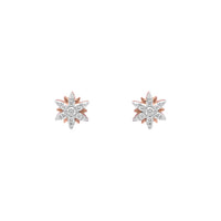 BOUCLES D OREILLES MAGIC TOUCH OR ROSE MOTIF FLOCON