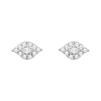 BOUCLES D OREILLES MAGIC TOUCH OR BLANC MOTIF ŒIL