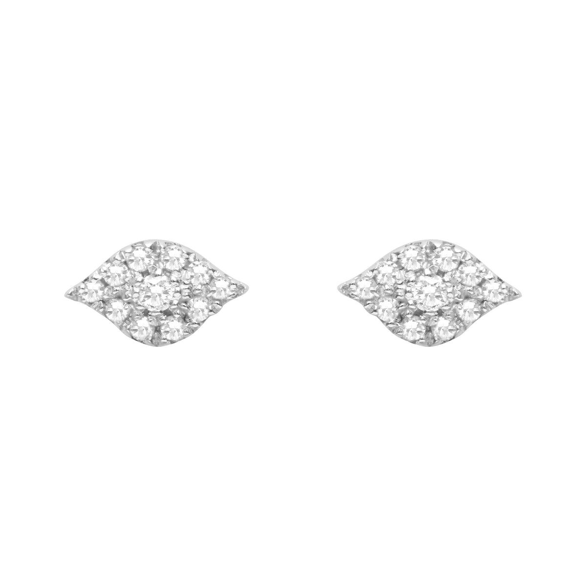 BOUCLES D OREILLES MAGIC TOUCH OR BLANC MOTIF ŒIL