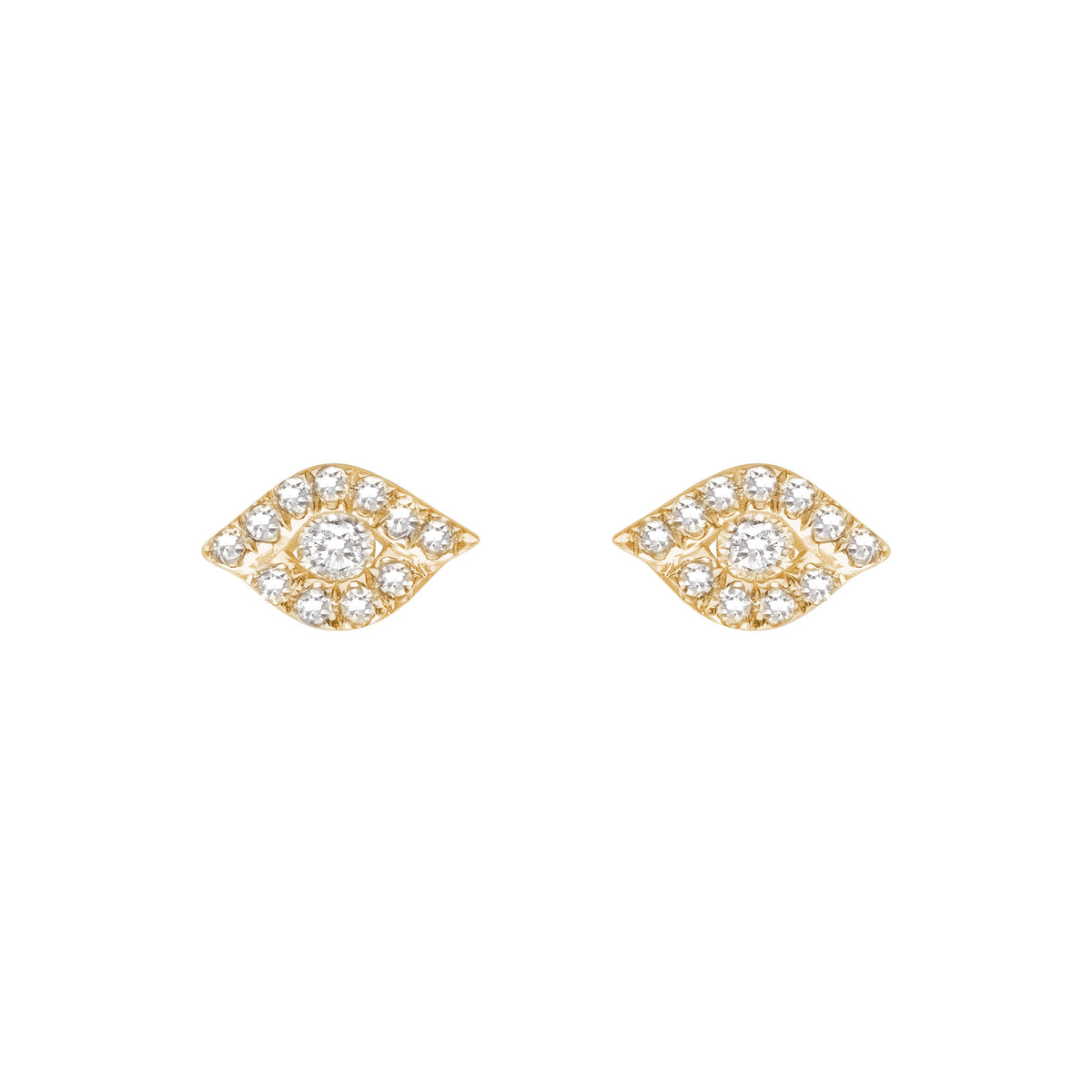 BOUCLES D OREILLES MAGIC TOUCH OR JAUNE MOTIF ŒIL