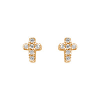 BOUCLES D OREILLES MAGIC TOUCH OR JAUNE MOTIF CROIX