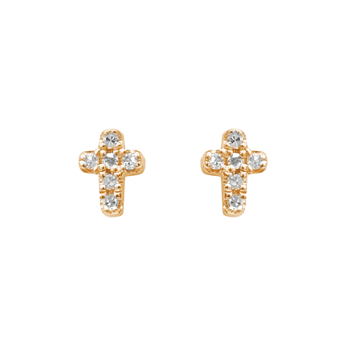 BOUCLES D OREILLES MAGIC TOUCH OR JAUNE MOTIF CROIX