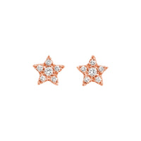 BOUCLES D OREILLES MAGIC TOUCH OR ROSE MOTIF ETOILE