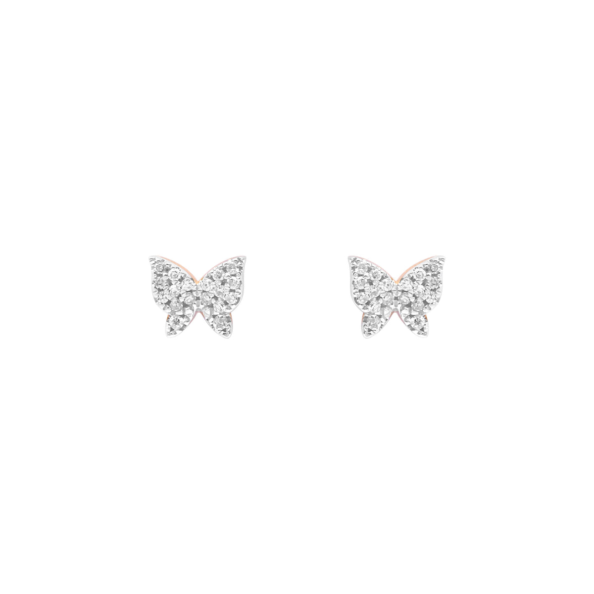 BOUCLES D OREILLES MAGIC TOUCH OR JAUNE MOTIF PAPILLON