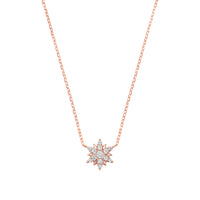COLLIER MAGIC TOUCH OR ROSE MOTIF FLOCON