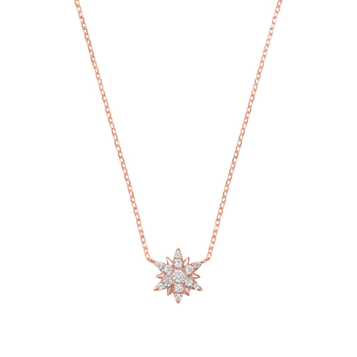 COLLIER MAGIC TOUCH OR ROSE MOTIF FLOCON