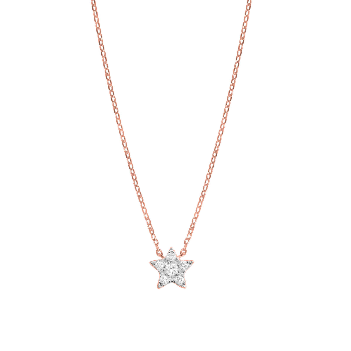 COLLIER MAGIC TOUCH OR ROSE MOTIF ETOILE