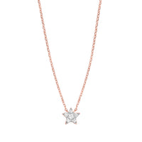 Collier Magic Touch en Or rose 18K serti de diamants - Rose