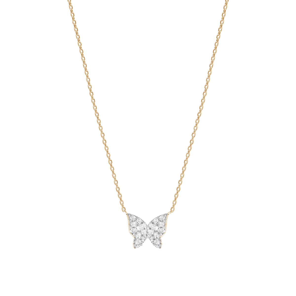 COLLIER MAGIC TOUCH OR JAUNE MOTIF PAPILLON