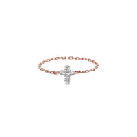 BAGUE MAGIC TOUCH OR ROSE MOTIF CROIX
