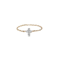 BAGUE MAGIC TOUCH OR JAUNE MOTIF CROIX