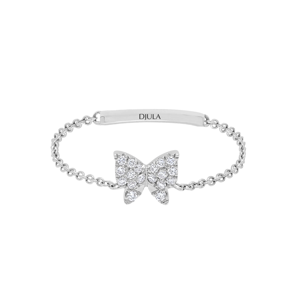 BAGUE MAGIC TOUCH OR BLANC MOTIF PAPILLON