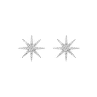 BOUCLES D OREILLES SOLEIL OR BLANC