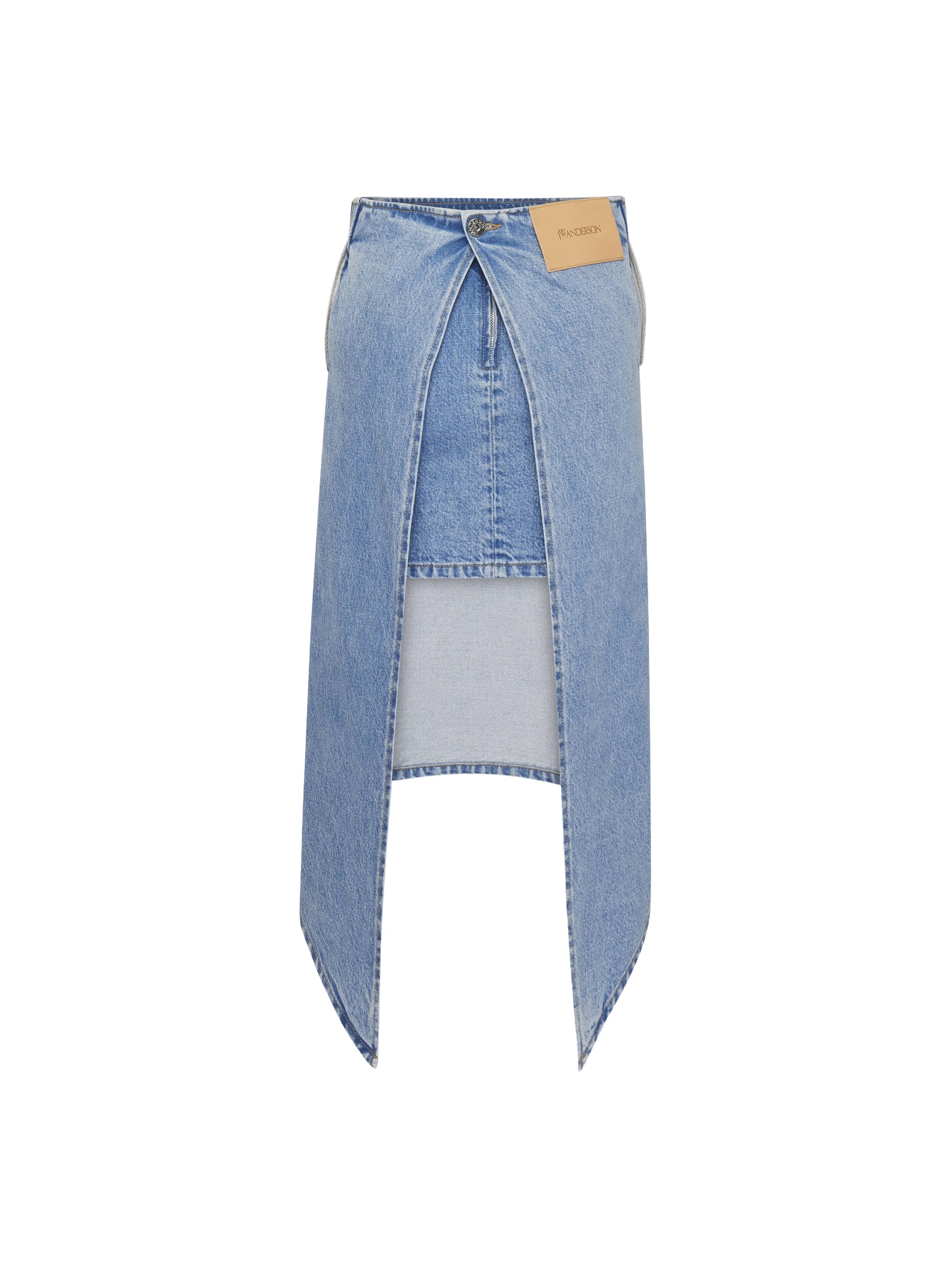 Jupe Midi À Superpositions - Light Blue