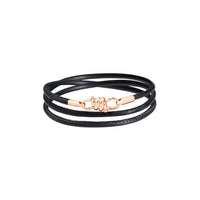 Bracelet Nodo - Noir & Or rose