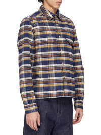 Chemise courte avec boutons-pression - Gasoline Plaid