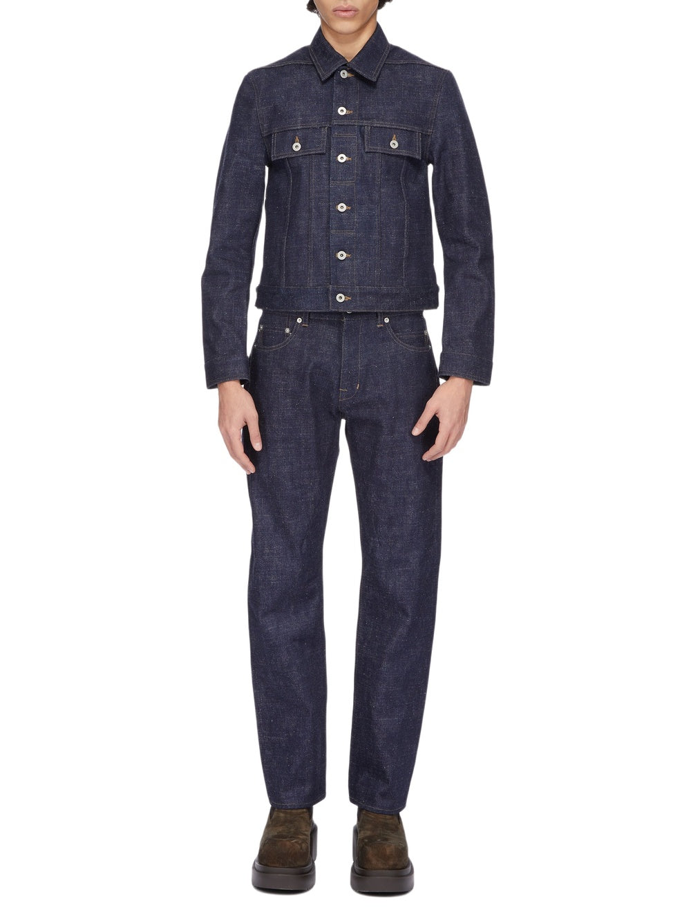 Veste Trucker en denim - Indigo