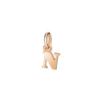 Charm Lettre N en or rose 9K - Or Rose