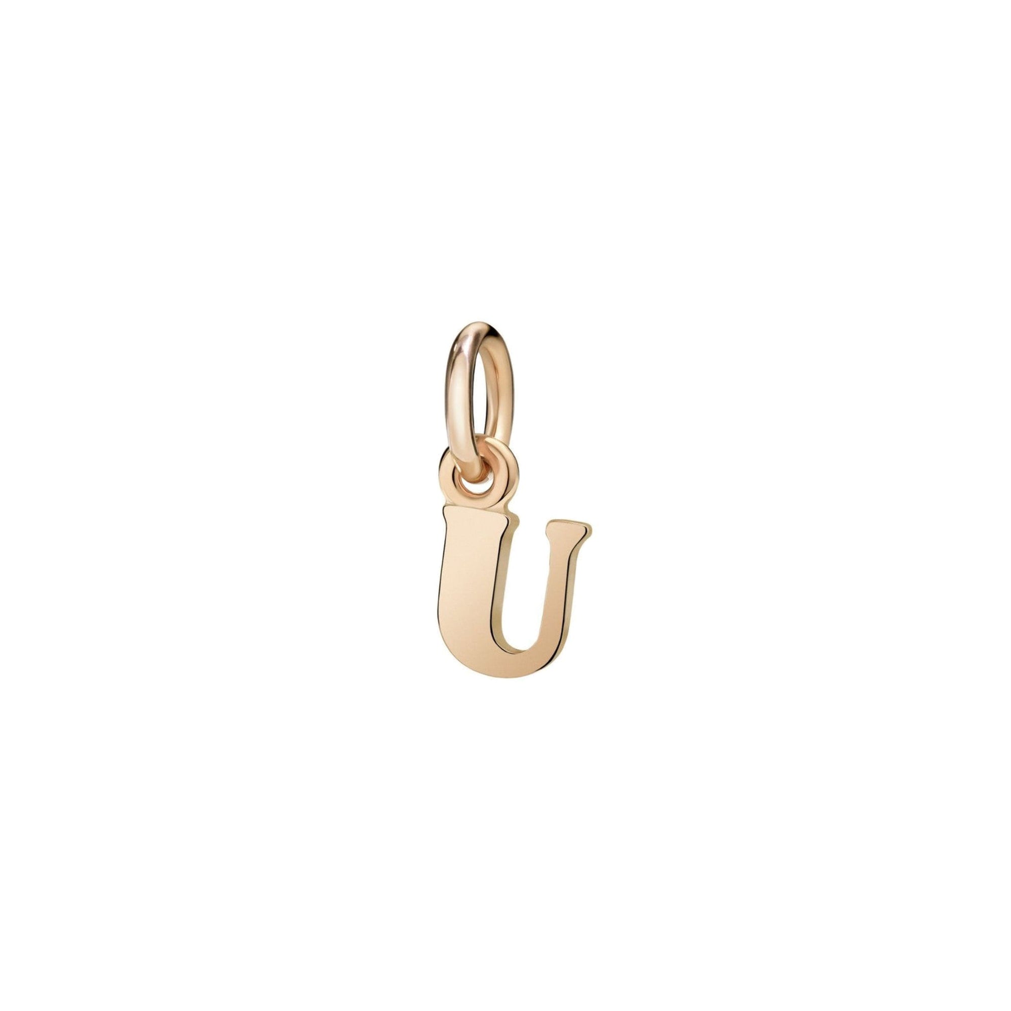 Charm Lettre U en or rose 9K - Or Rose