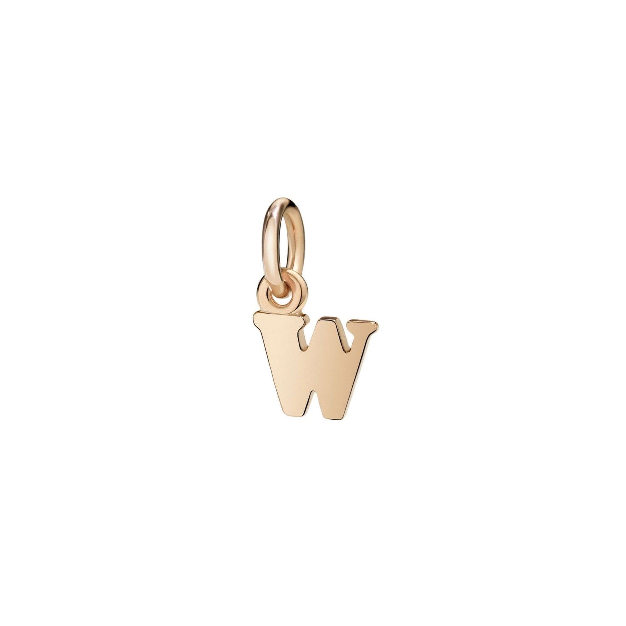 Charm Lettre W en or rose 9K - Or Rose