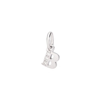 Charm Lettre B en or blanc 18K et diamants - Or Blanc
