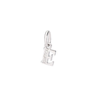 Charm Lettre E en or blanc 18K et diamants - Or Blanc