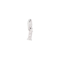 Charm Lettre I en or blanc 18K et diamants - Or Blanc