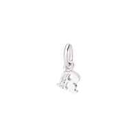 Charm Lettre R en or blanc 18K et diamants - Or Blanc