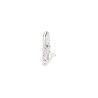 Charm Lettre V en or blanc 18K et diamants - Or Blanc