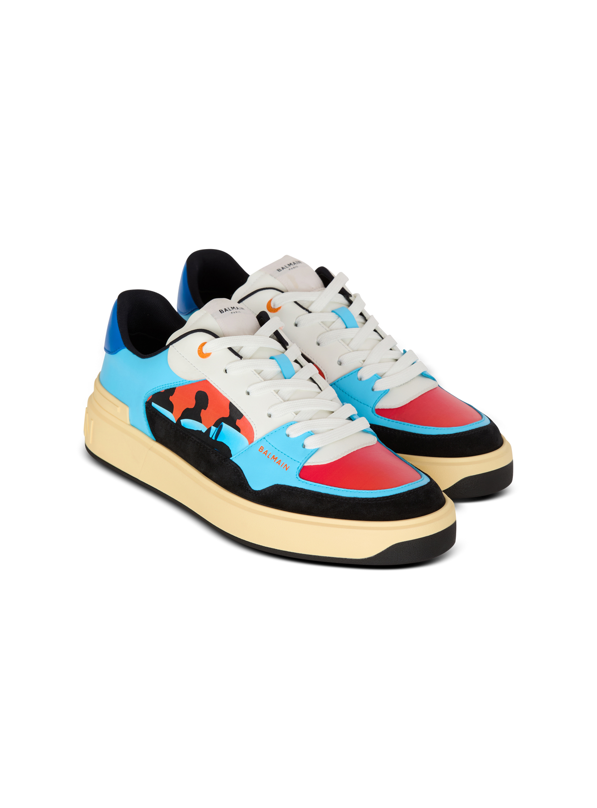 Baskets b-court flip en cuir de veau imprimé prince gyasi - Multicolore