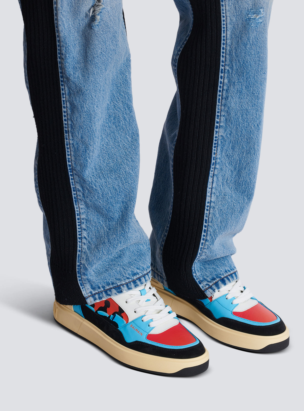 Baskets b-court flip en cuir de veau imprimé prince gyasi - Multicolore