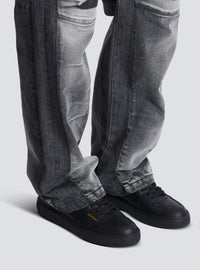 Baskets b-court flip en cuir de veau - Noir & Or