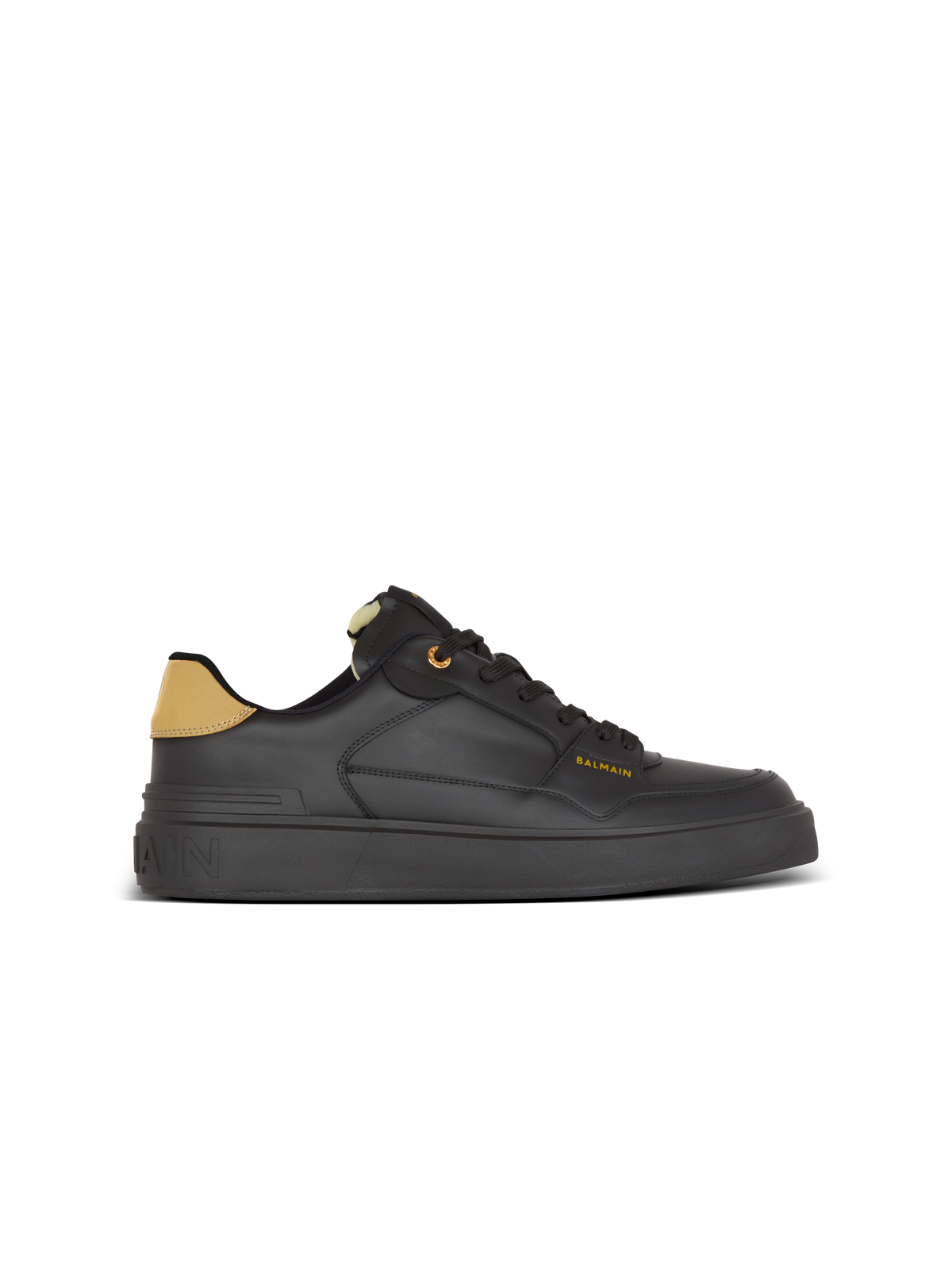 Baskets b-court flip en cuir de veau - Noir & Or