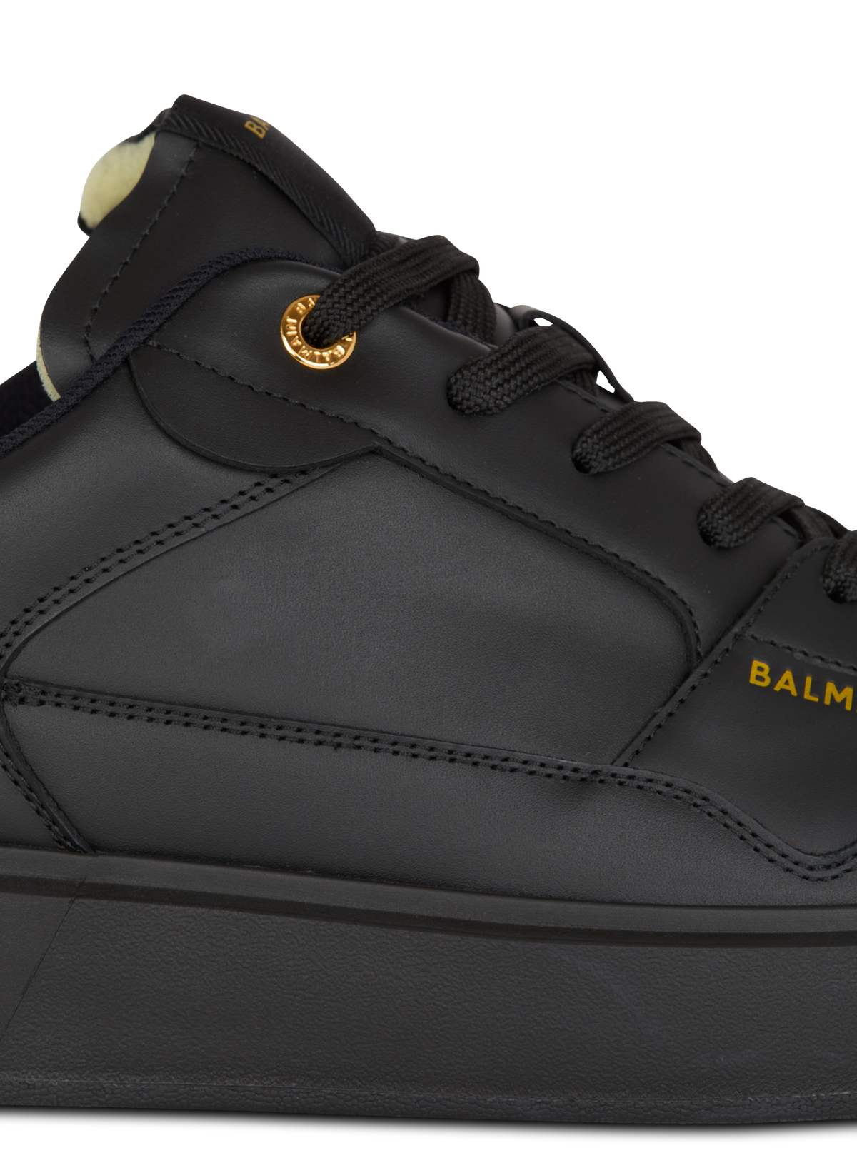 Baskets b-court flip en cuir de veau - Noir & Or