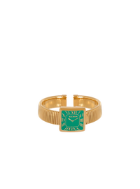 Bracelet de bras montre en trompe-l’œil - Or & Vert Fluo