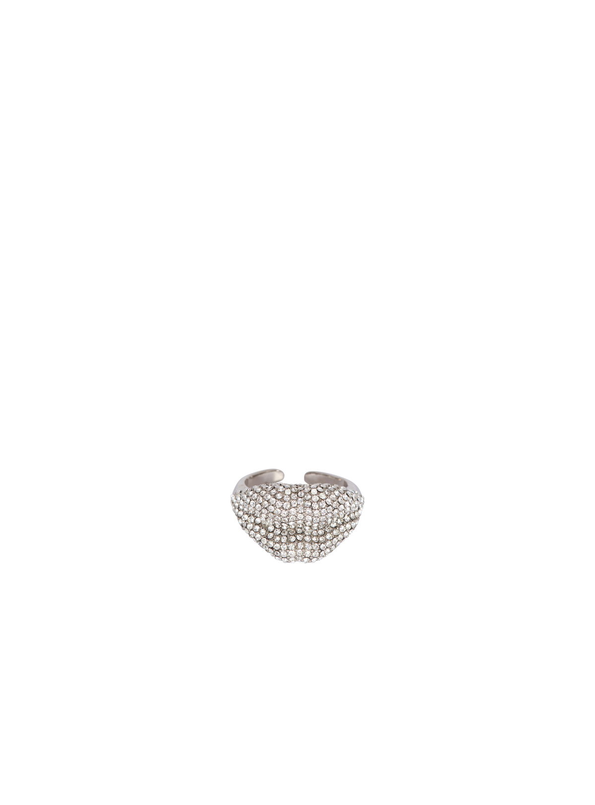 Bague kiss en laiton et cristaux - Argent & Cristal