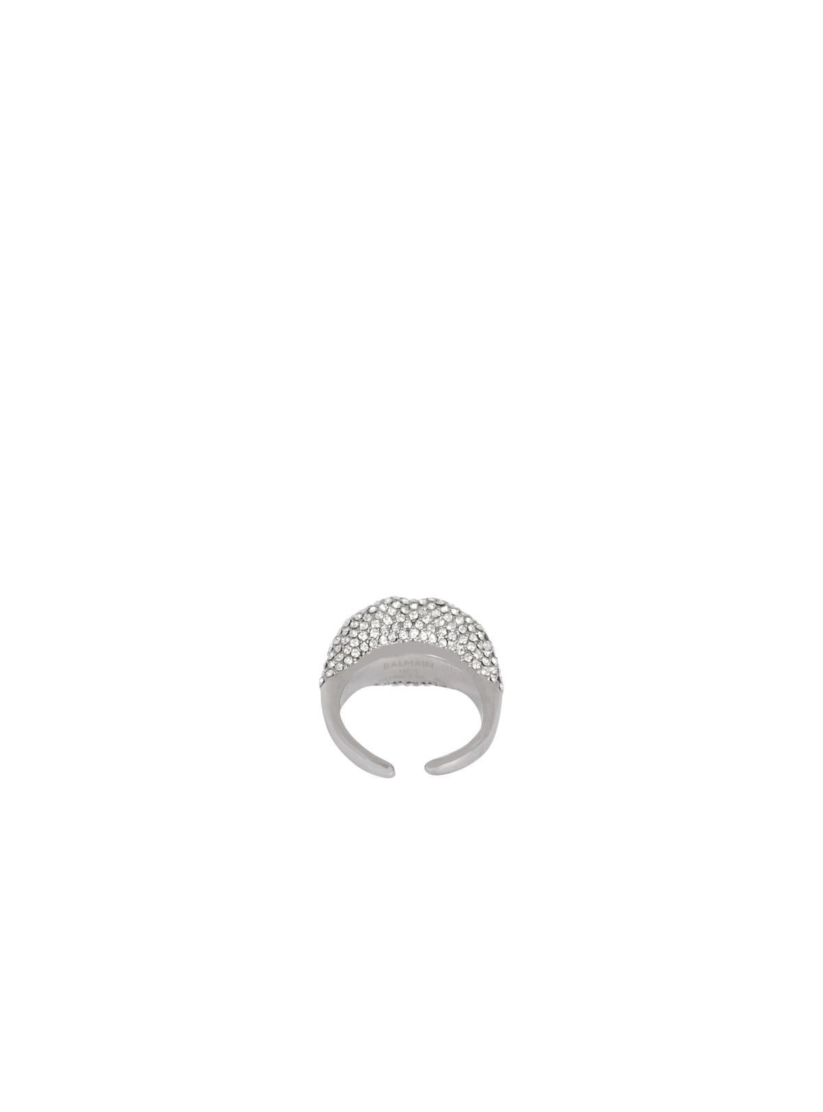 Bague kiss en laiton et cristaux - Argent & Cristal