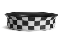 Grand bol Damier en porcelaine - Noir & Blanc