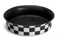 Grand bol Damier en porcelaine - Noir & Blanc