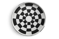 Grand plat Damier en porcelaine - Noir & Blanc