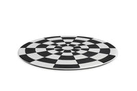 Assiette de présentation Damier en porcelaine - Noir & Blanc