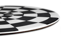 Assiette de présentation Damier en porcelaine - Noir & Blanc