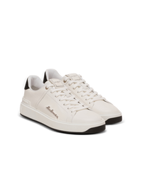 Baskets b-court en cuir de veau avec logo balmain - Noir & Blanc