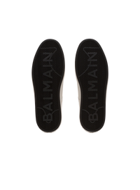 Baskets b-court en cuir de veau avec logo balmain - Noir & Blanc