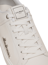 Baskets b-court en cuir de veau avec logo balmain - Noir & Blanc