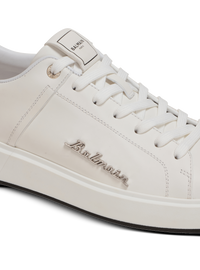 Baskets b-court en cuir de veau avec logo balmain - Noir & Blanc