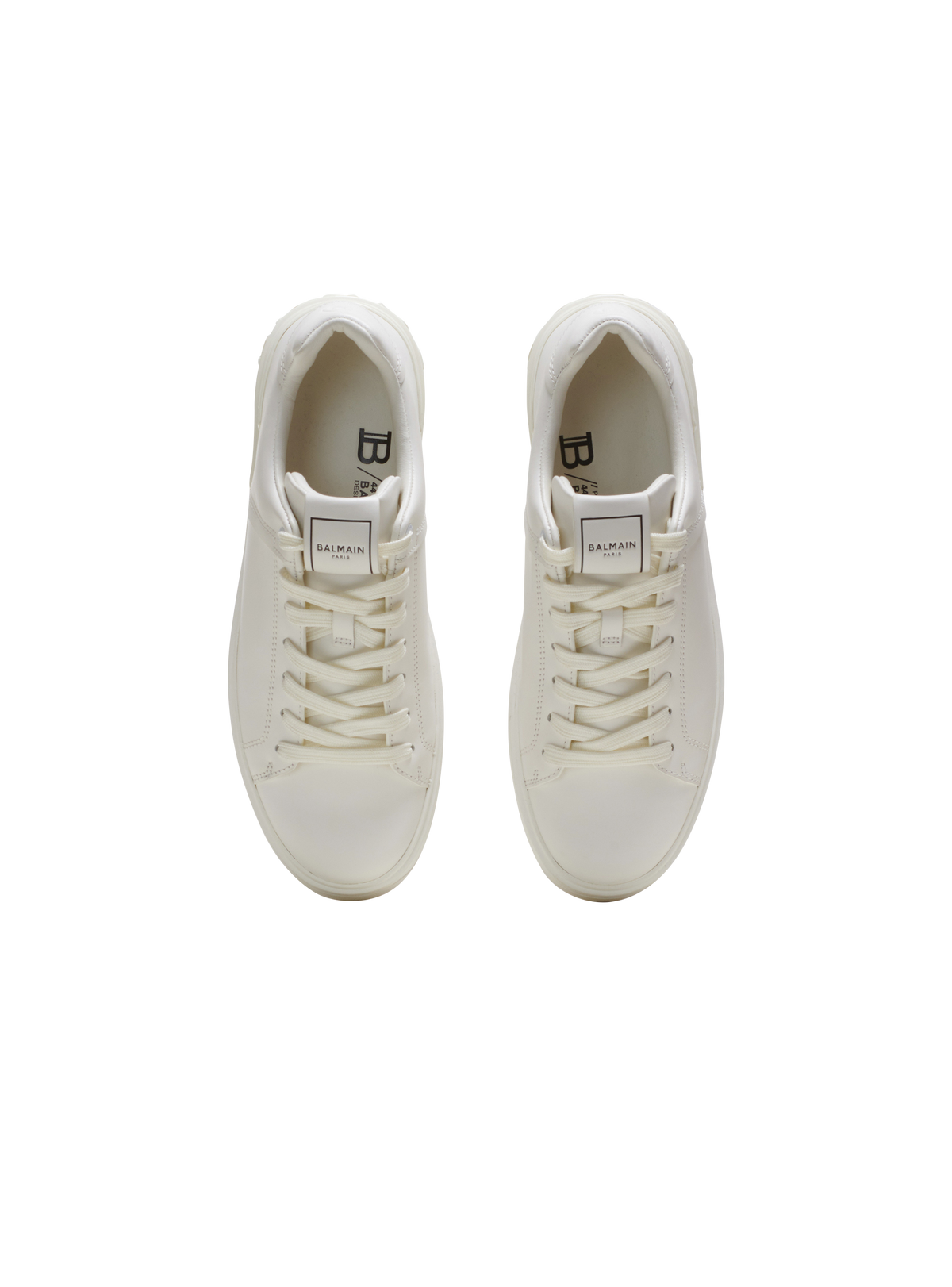 Baskets b-court en cuir de veau - Blanc