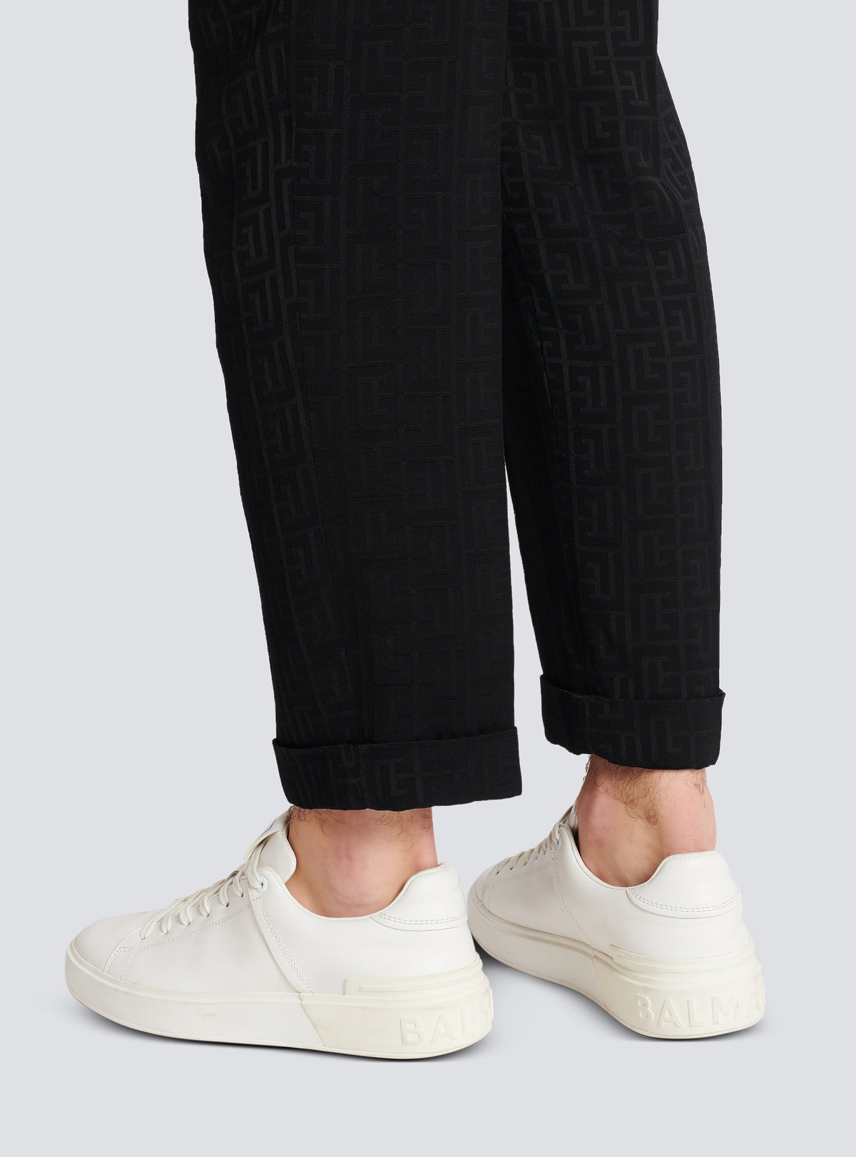 Baskets b-court en cuir de veau - Blanc